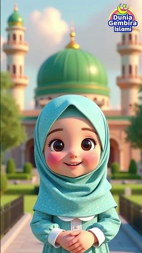 Satu Satu Aku Sayang Allah 🕌 | Lagu Anak Islami Shorts | Animasi Muslimah 3D | Dunia Gembira Islami