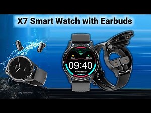 X7 2 in 1 Smart Watch with Earbuds Smartwatch TWS Bluetooth, Health Monitor, Sport Fitness Tracker