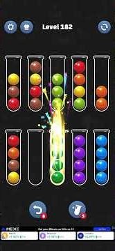 Ball Sort Puzzle Level 182 🧩 #ballsortpuzzle