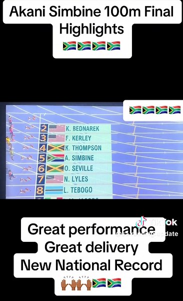 Great performance Great delivery New National Record 🙌🏾🙌🏾🇿🇦🇿🇦 #parisolympics2024 #olympics #Paris #athletics #running #teamsouthafrica #akanisimbine 🇿🇦🇿🇦🇿🇦