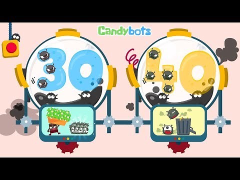 Candybots Numbers 123 - Learn counting 30 to 40 number - Education Apps for Kids