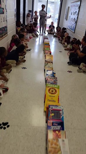 The students of #ColemanPlaceElementarySchool set out to collect 100 boxes of cereal per grade for the 100th Day of School. They brought in almost 500 boxes and had a blast toppling them like dominos down the hall on Friday! Ms. Ostby’s 2nd grade class brought in 73 boxes and earned the right to start the domino chain. The now famous boxes of cereal will be donated to the Foodbank of Southeastern Virginia to help feed families in need. 🥰 Coleman Place Cougars, you all ROCK! 🤟🤩❤️ #100thDayOfSc