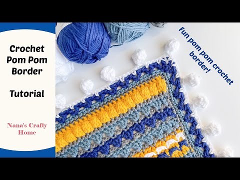 Pom Pom Blanket Border Crochet Stitch Pattern