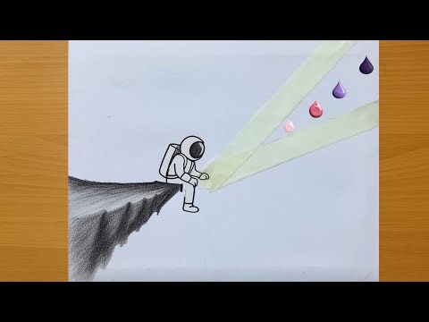 Astronaut Acrylic Painting | Dreamy Space Landscape & Galaxy Art Tutorial 🌌🎨