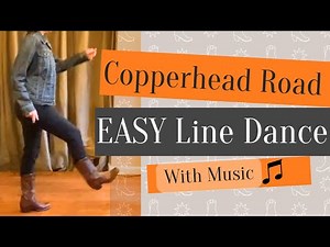 Copperhead Road Beginner Line Dance with MUSIC (Easiest, No Wall Changes)