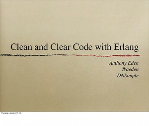 Clean and Clear Code with Erlang