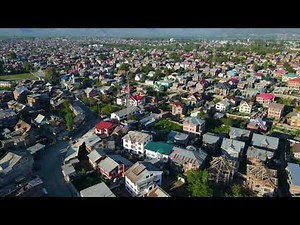 Aerial view of Srinagar city in 4K