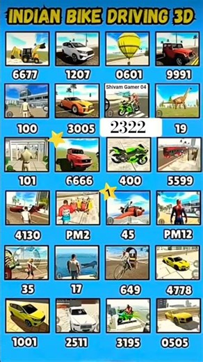 Indian Bikes Driving 3D || All NEW CHEATS CODES #shorts #short