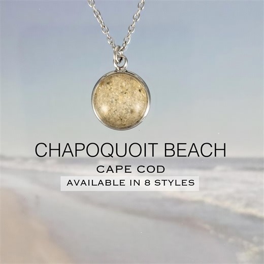 Chapoquoit Beach Sand Jewelry, Cape Cod MA Gift, Custom Necklace Ring Earrings Bracelet Keepsake - Etsy