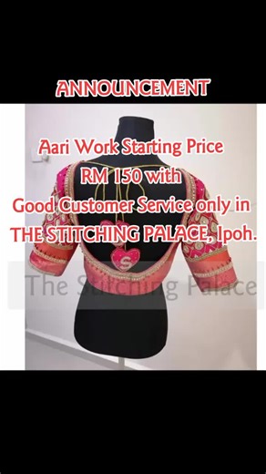 It's not just a caption, we really meant it. Aari Work with Reasonable Price. Are u interested but far from Ipoh??? No worries. Shipping available with us😎✌... #aariwork #ipoh #tailoring #indianwedding #engagement #sareeblousedesigns #wedding #stitching #simpledesign