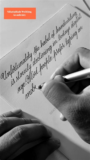 Cursive calligraphy normal writing #sifatullahwritingacademy #calligraphy | Sifatullah Writing Academy