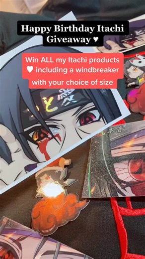 Itachi bday giveaway ♥︎ senya remix 🎵 #chottominute #animestickers #fyp #animemerch #animemerchandise #itachi #naruto #uchiha #akatsuki #weeb #otaku