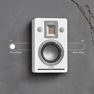 Advanced drivers make the QR-series the most versatile compact speaker available. Choose between 'direct mode' (OFF) and 'diffuse mode' (ON) for a more open sound. | Audiovector