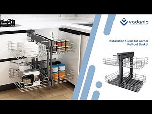 How to install VADANIA Pull Out Blind Corner Kitchen Organizer for 32"/800mm cabinet