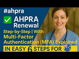 #ahpra ✅ AHPRA Renewal 2025 Step-by-Step | With Multi-Factor Authentication (MFA) Explained!