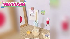 2 Pcs Scrunchie Holder Stand Hair Tie Organizer Hair Accessories Organizer Vertical 15-20 Scrunchies Holder Space-Saving Jewelry Scrunchy Holder for Girls Women, Bathroom Bedroom Decor (Yellow)