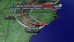 Here's the 11 p.m. update with the latest information on Tropical Storm Florence. >>> https://bit.ly/2xigaLO | WIS TV