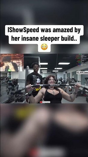 Speed was amazed by her insane SLEEPER BUILD.. 😳 #ishowspeed #speed #fypシ゚viral
