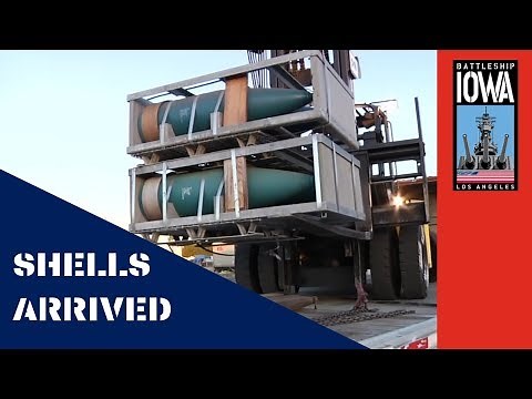 Shells Arrive for Battleship 16" Rounds