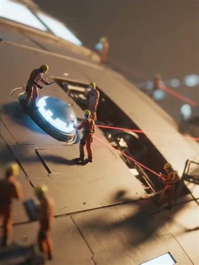 Building the Future: A Cinematic AI Diorama of Sci-Fi Construction