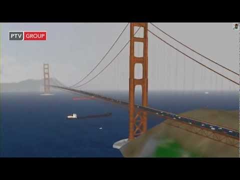 Golden Gate Bridge Traffic Simulation | PTV Vissim | Product Demo