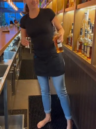 Everyone's favorite barefoot bartender Brianna #bartender #fypシ #funny #bar #drinks