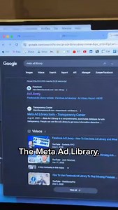 1.7K views | The Meta Ad Library. It shows all ads currently running...
