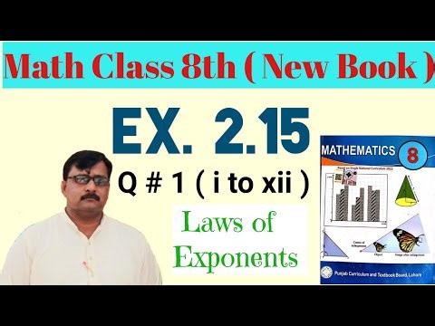 Math Class 8th Unit 2 Exercise 2.15 Question 1 complete || Laws of Exponents
