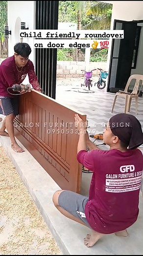595K views · 1K reactions | Child friendly roundover on door edges  #woodworking #woodwork #custommadefurniture #customizedfurniture #door #maindoor #bedroomdoor #kitchendoor #doubleswingdoor #mahogany #mahoganyfurniture #mahoganywood #reelsvideoシ #reelsviralシ #fypシ゚viralシ #reelsfbシ #fypviralシ #reelsfypシ #reelstrending #reelsfacebook #fypシ゚ Reymond B Galon | Galon Furniture & Design | Facebook