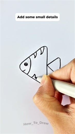 Easy way to draw fish #stepbystep #sketch #art #pencildrawing #drawing