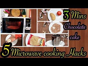 5 Microwave cooking Tips | 3 mins Chocolate mug Cake recipe | microwave cooking tips for beginners
