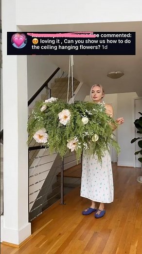 DIY Floral Ceiling Decor #diywedding