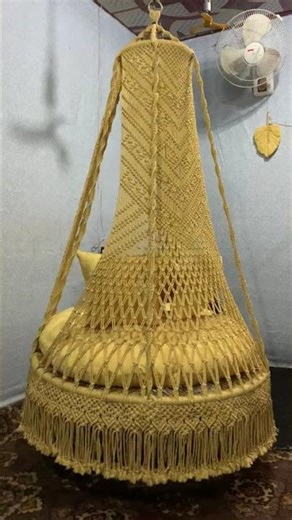 macrame swing chair.
