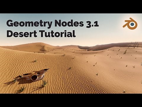 Procedural Desert Landscape - Blender Geometry Nodes Tutorial