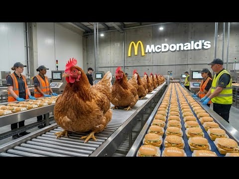 Inside The Chicken Factory - From Farm To McDonald's McChicken (Full Process)