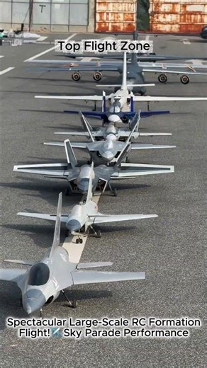 Spectacular Large-Scale RC Formation Flight! ✈️ Sky Parade Performance #FormationFlight #RCAirshow