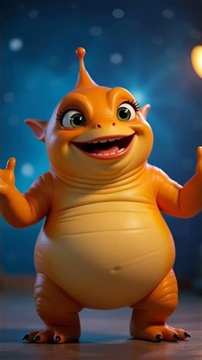 Chubby Orange Alien Dancing - #SCITOD - Science Fiction #scifi #funny #Aliens #cute