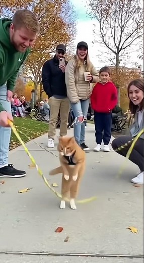 "This cat’s jump rope skills put humans to shame!" 💪🐾