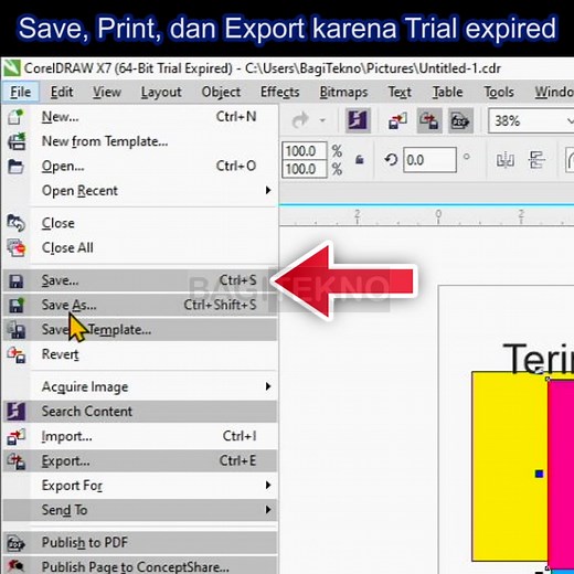 Cara mengatasi Corel Draw X7 tidak bisa Save, Print, dan Export karena Trial Expired dengan melakukan Reset Trial #CorelDrawX7 #CorelDrawX7Tutorial