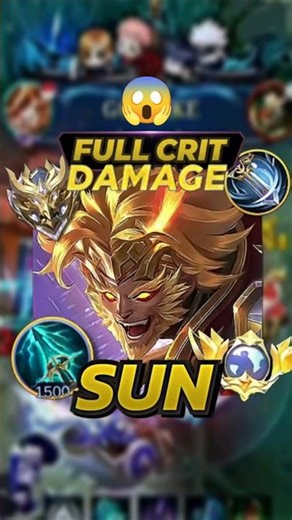SUN ONE HIT BUILD 2025 ⚡ Full Crit Clone Damage | Best Sun Build MLBB#mlbb #mobilelegends