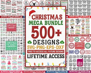 Christmas Mega SVG Bundle 500 Designs: Cricut and Silhouette File (digital Download) - Etsy Canada
