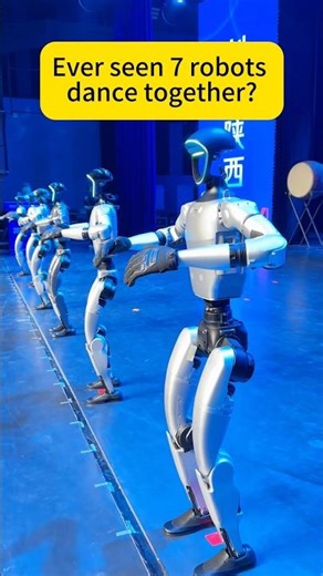 7 robots dancing together—ever seen that? #robotics #dance #robotexplore #unitree