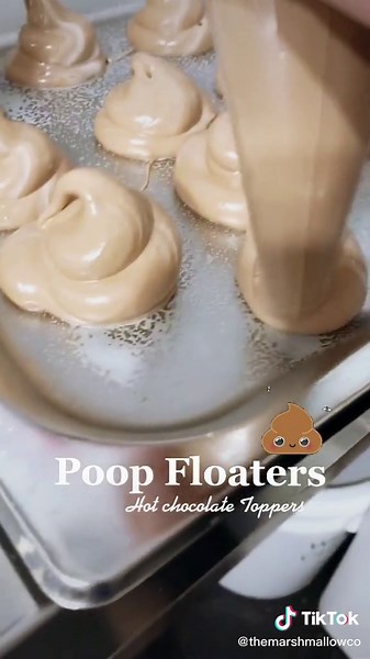 Marshmallow Poop Floaters - Hot Chocolate Toppers