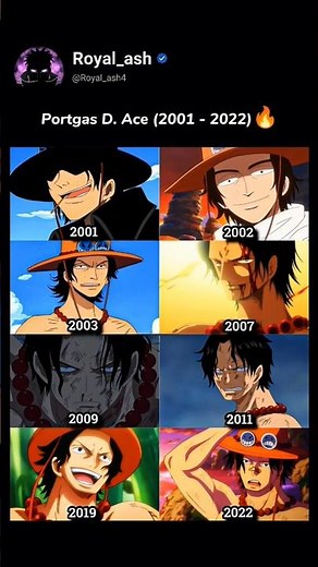 Portgas D. Ace 2001-2022 The Evolution Of A Legend 😭🔥 | One Piece #anime #onepiece #memes