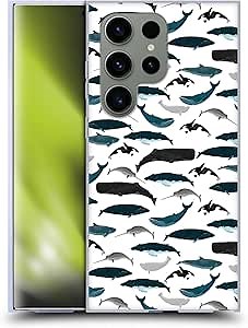 Head Case Designs Officially Licensed Andrea Lauren Design Whales Sea Animals Gel Case [Military Grade Protection] Compatible with Samsung Galaxy S24 Ultra 5G and Compatible with MagSafe