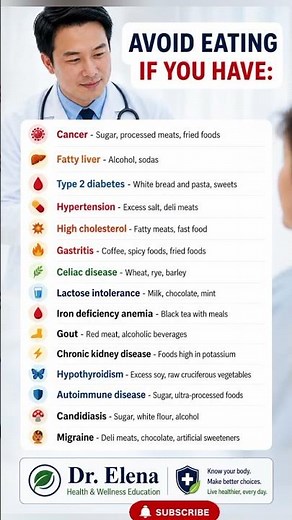 Avoid These Foods If You Have These Health Conditions (Shocking Truth)