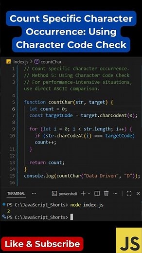 #90 Count Character 2× FASTER in JS | Interview Speed Hack