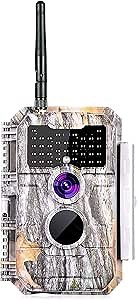 WiFi Game & Trail Camera32MP 1296P MP4 H.264 Video, Trail Deer Cam No Glow Night Vision Motion Activated Waterproof for Wildlife Hunting & Home Security, Send Pictures to Cell Phone via App Operated