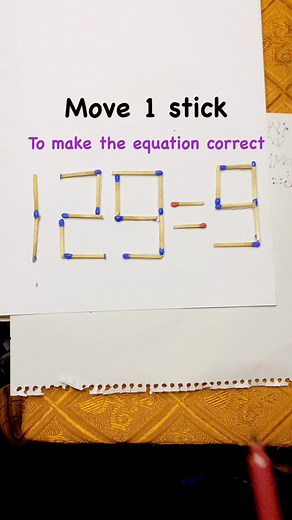268K views · 58 reactions | Move 1 matchstick to make the equation correct #matchstick #matchsticks Matchstick Puzzle:15 | Devlop Bro 2.0 | Facebook