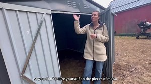 JAXPETY 10 ft. W x 12 ft. D Metal Storage Shed with Lockable Doors and Vents, White And Gray(120 sq. ft. ) HG61P1383-T01